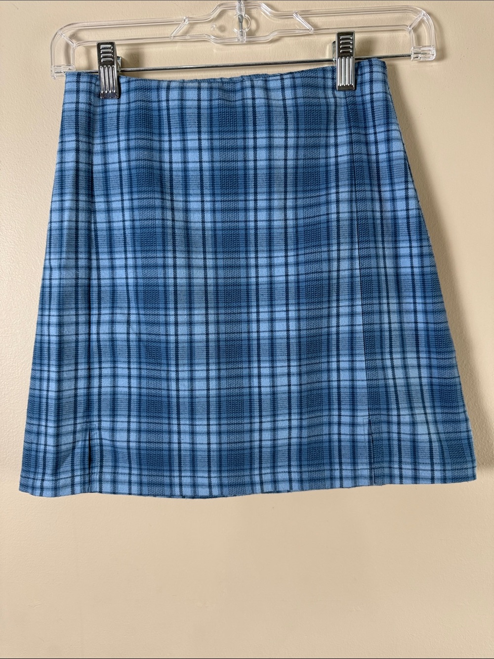 Brandy Melville Blue Plaid Mini Skirt Size XS / S
